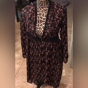 Floral Sheer Cardigan Kimono Size Large